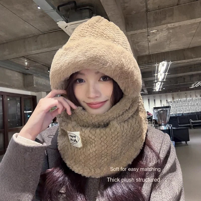 Hat Scarf Mask Integrated Windproof Lei Feng Cap Full Cover Headwear for Winter Electric Vehicle Outdoor Riding