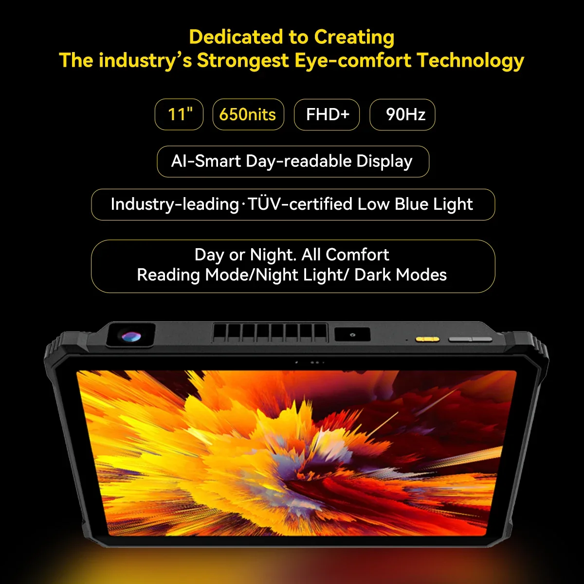 Blackview Rugged Projector Tablet  30000mAh Bettery 11 Inch 16GB 1TB Active 12 Pro Pad  Android 15 Dimensity 7300 Tablet Phone