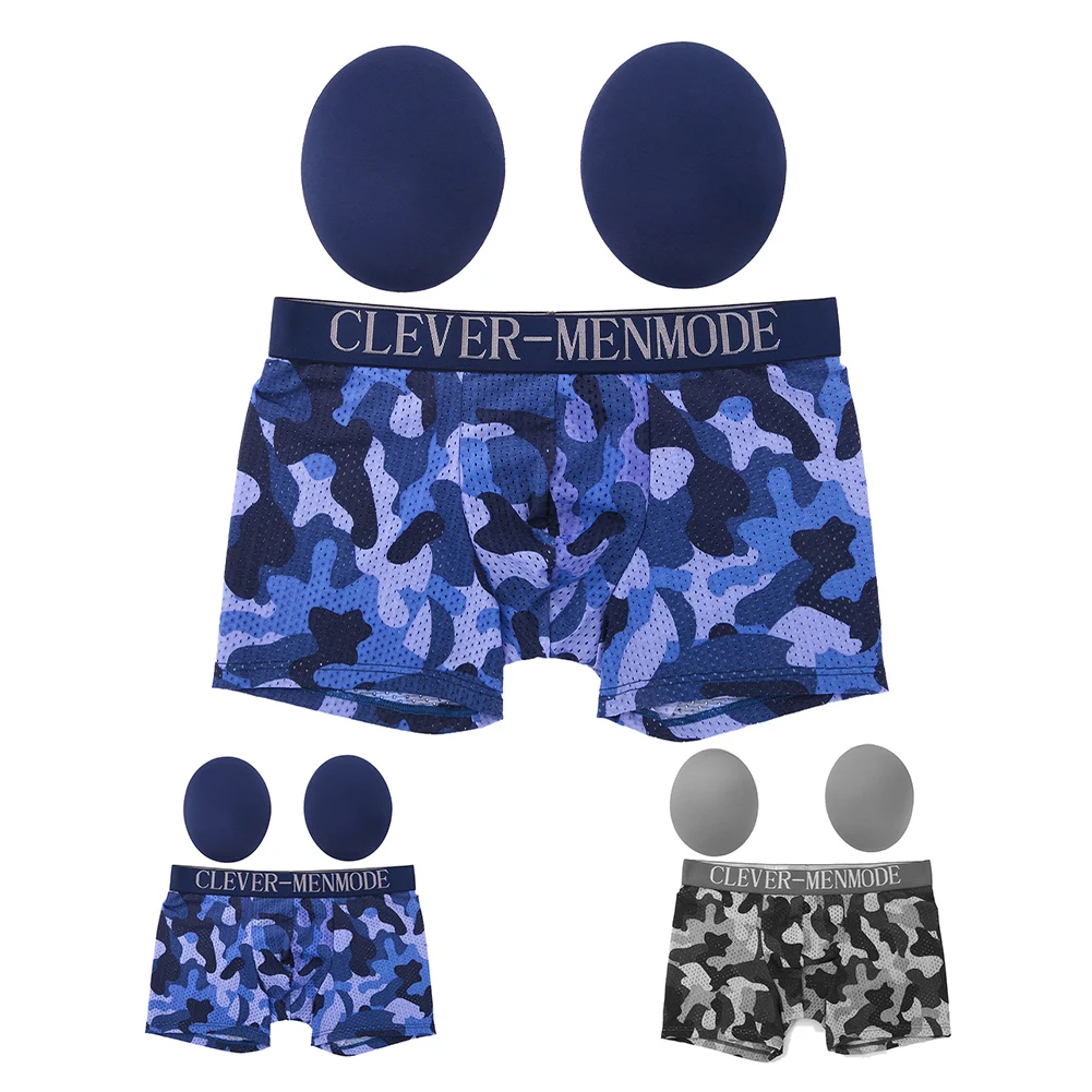 男性パンティー男性下着軽量 M-4XL メッシュ無地トランクスビキニブルーボクサーブリーフ通気性クラシック