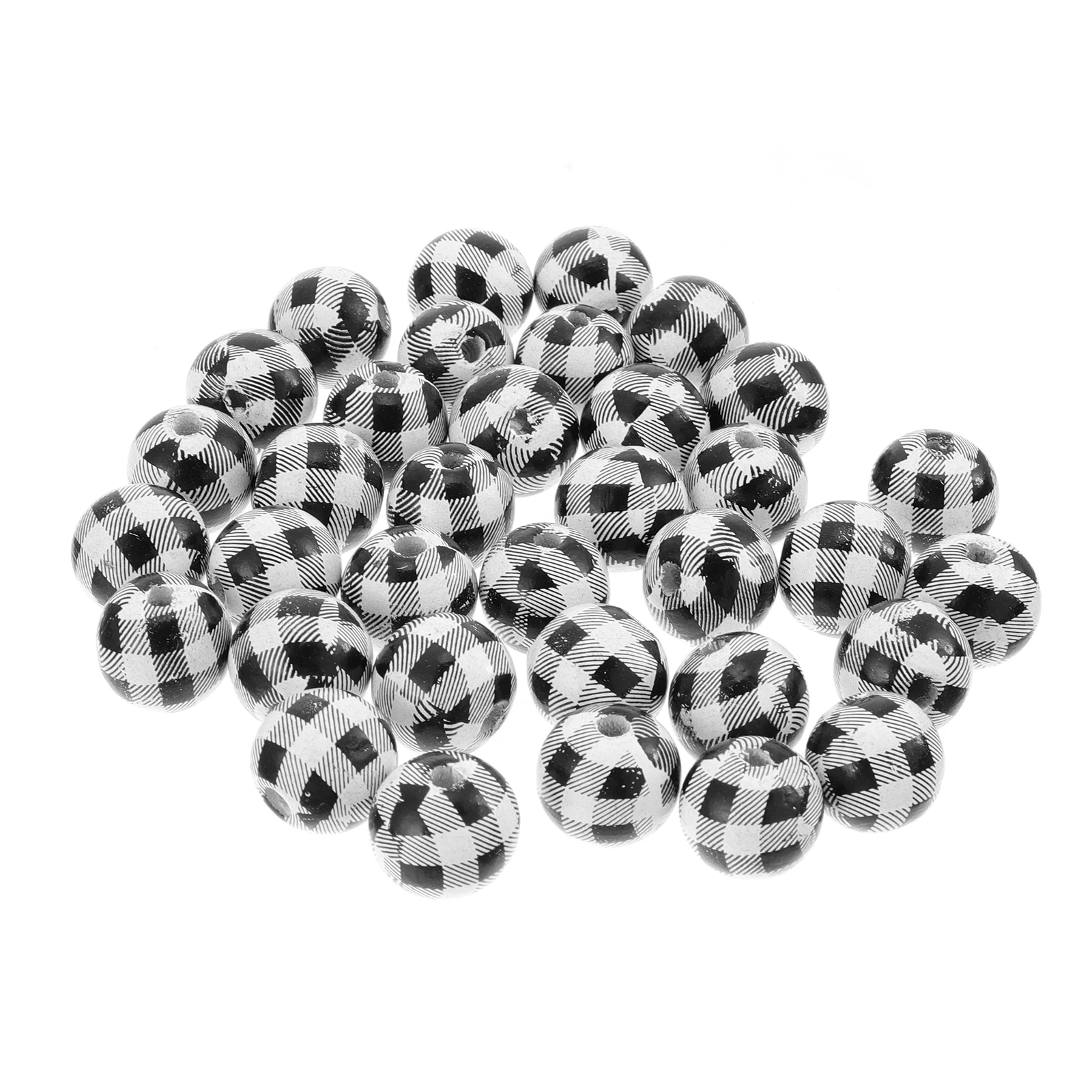 

100Pcs Wood Beads DIY Rustic Plaid Wood Spacer Beads for Necklace Bracelet Garland Jewelry Accessories DIY Jewelry Accessories