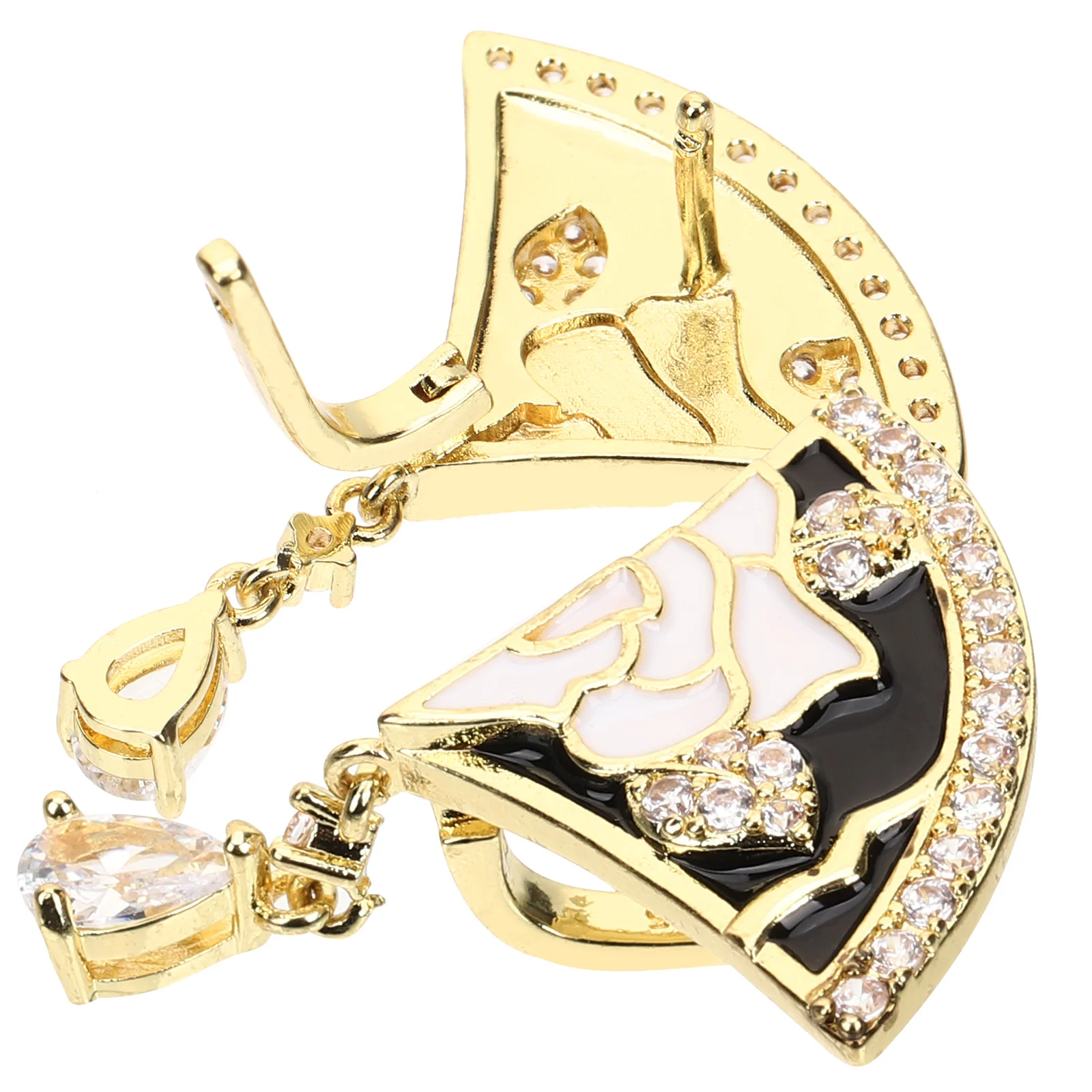 

1 Pair Fan Shape Floral Stud Earrings For Women Unique Fashion Jewelry Gift Teen Girls Dainty Statement Earrings