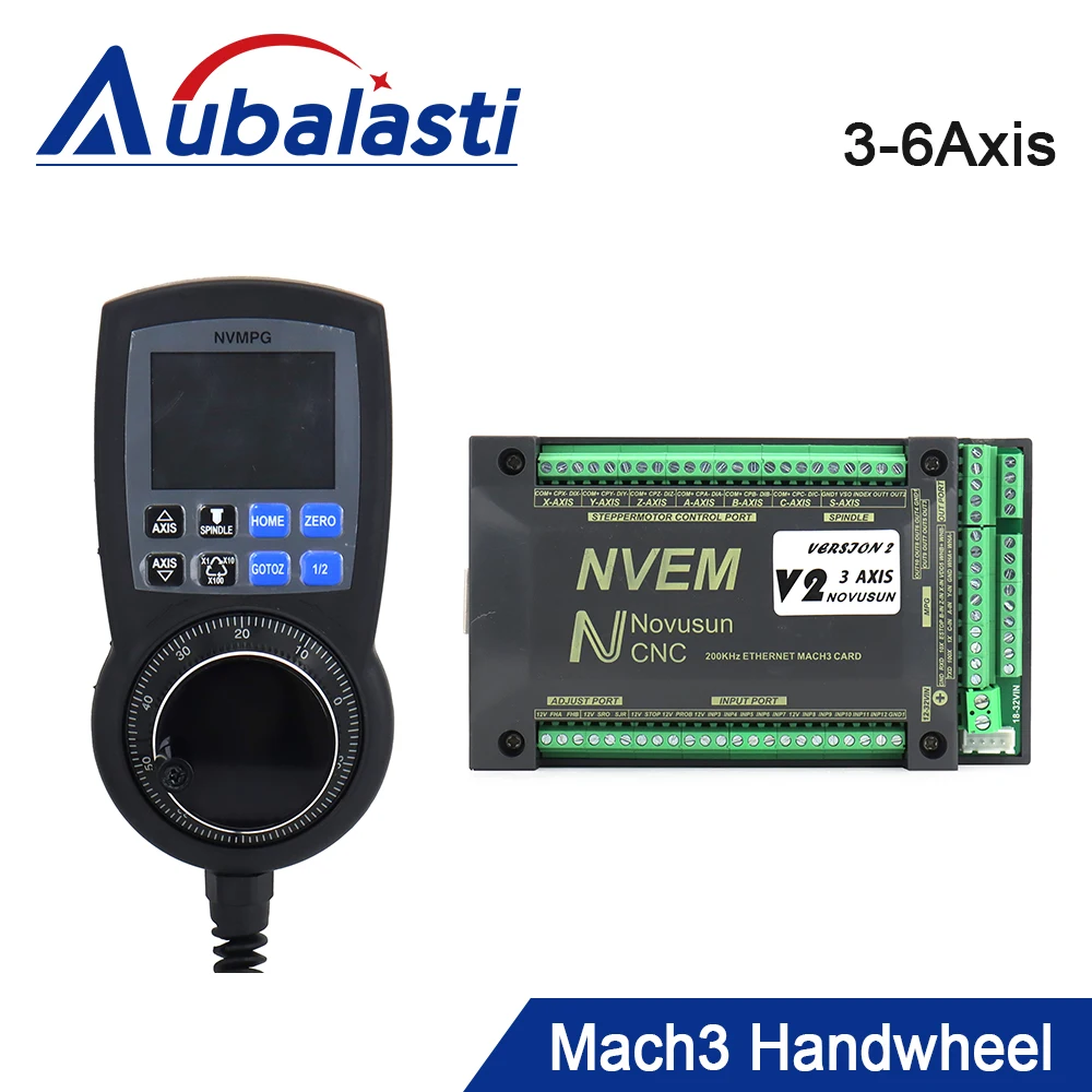 Aubalasti MACH3 NVEM V2.1 CNC Motion Controller 3Axis 4Axis 5Axis 6Axis 200Hz NVMPG Handwheel Ethernet Interface