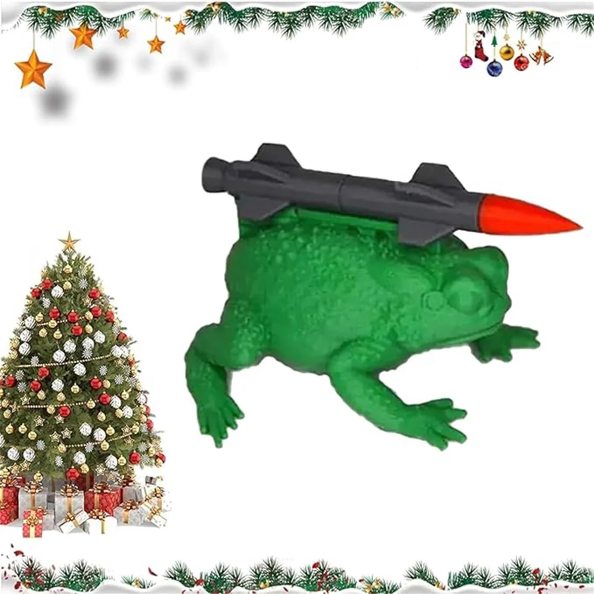 Missile Toad Holiday Ornament Funny Xmas Ornaments,Home Atmosphere Decor,Christmas Tree Ornament,The Unique Gag Gift