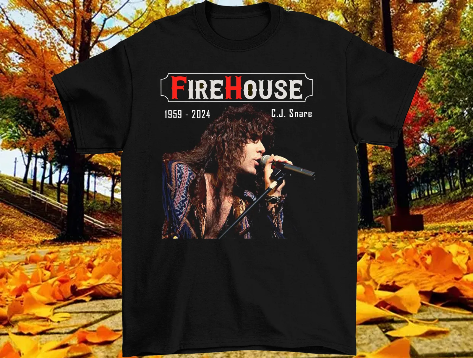 C.J. Snare FireHouse Band T-Shirt Cotton For Men Women