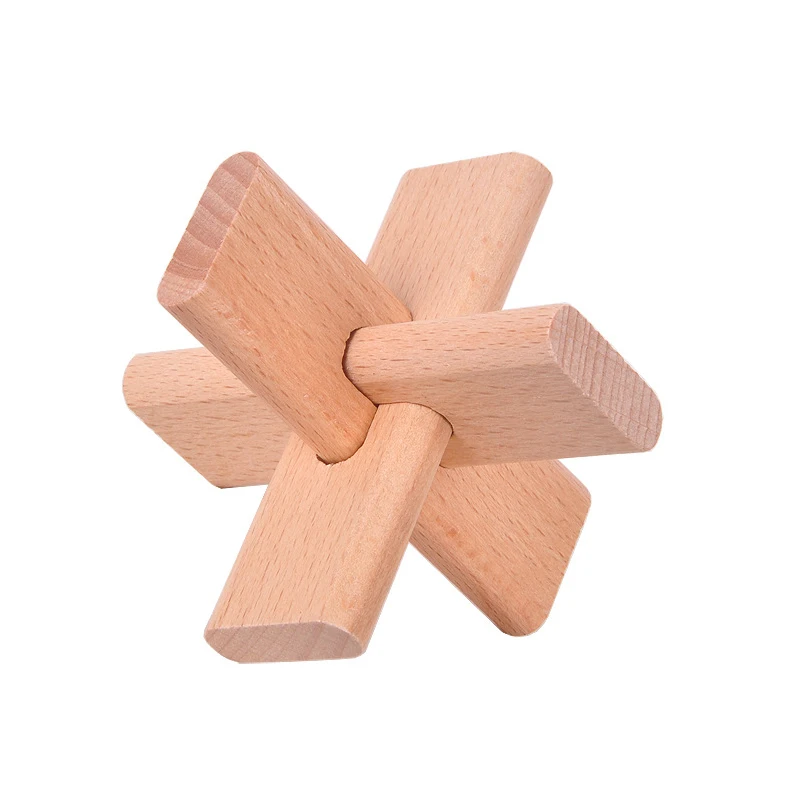 

Классическая деревянная головоломка Кунмин Лубань из бука, 3D-головоломка для снятия стресса, развивающая интеллект, игрушка для взрослых и детей