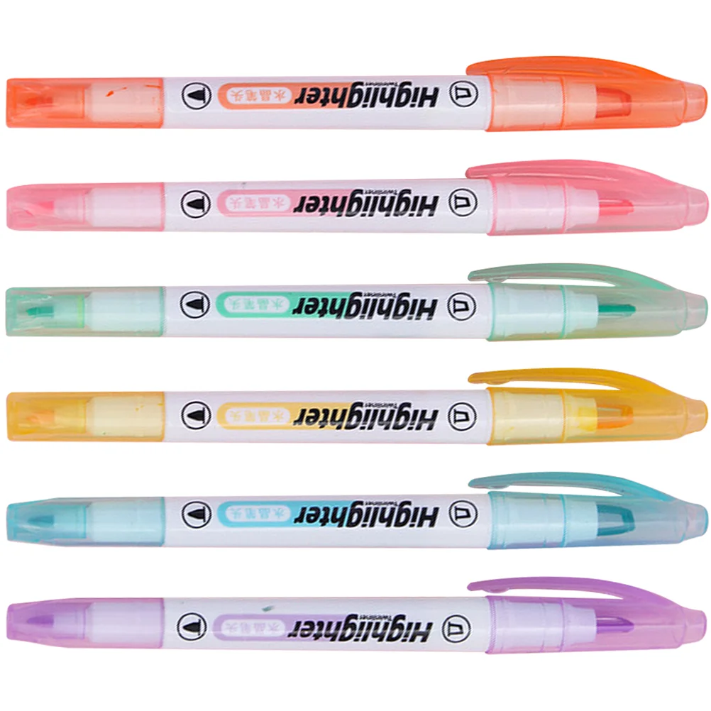 

Double Ended Highlighter Pen Multi-function Mark Office Scrapbook Marker Bible Highlighters