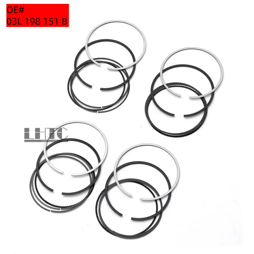 

4x Piston Rings Set STD For Audi A1 A3 VW Golf Passat Seat Skoda 1.6 TDI CAY OE#03L198151B