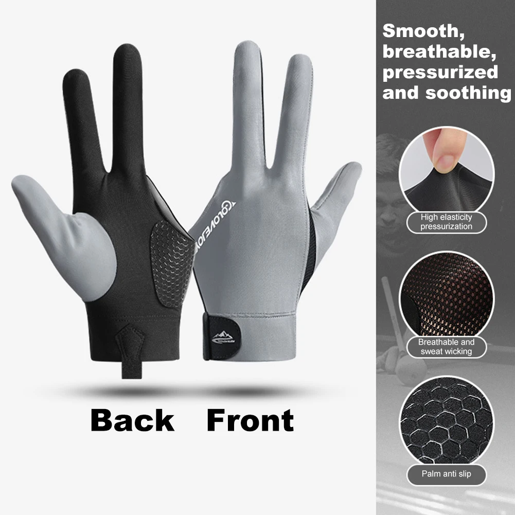 Vollfinger-Billard-Handschuhe, rutschfeste Billard-Trainingshandschuhe, linke/rechte Hand, Billard-Sportzubehör