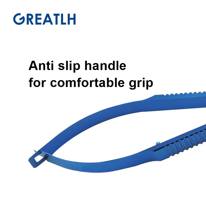 Lens Forceps Angled Shafts with 1.0mm Round Tip Forceps Titanium/Stainless Ophthalmic Instrument