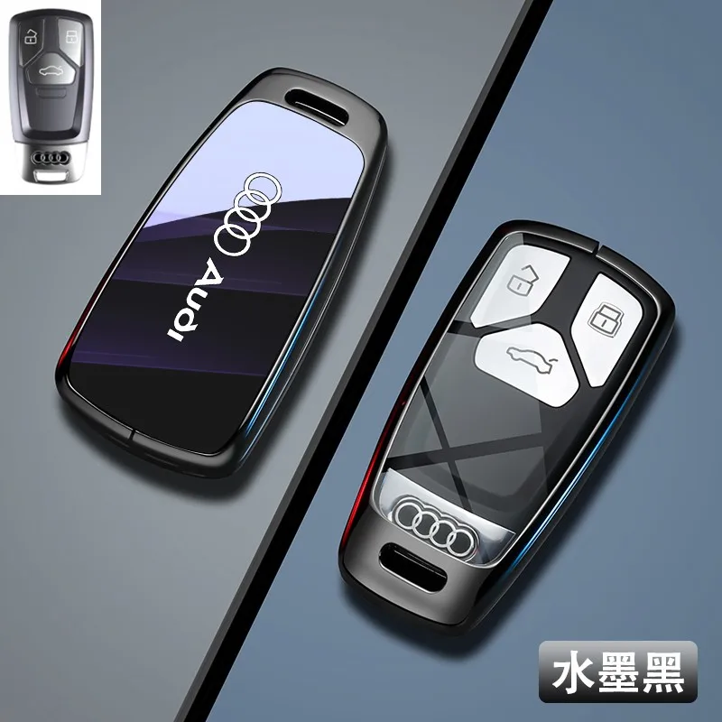 

Suitable for Audi A4L A4 A6L A5 S5 8S B9 Q5 Q7 TT TTS TFSI zinc alloy car smart key protective cover keyless shell Fob bracket