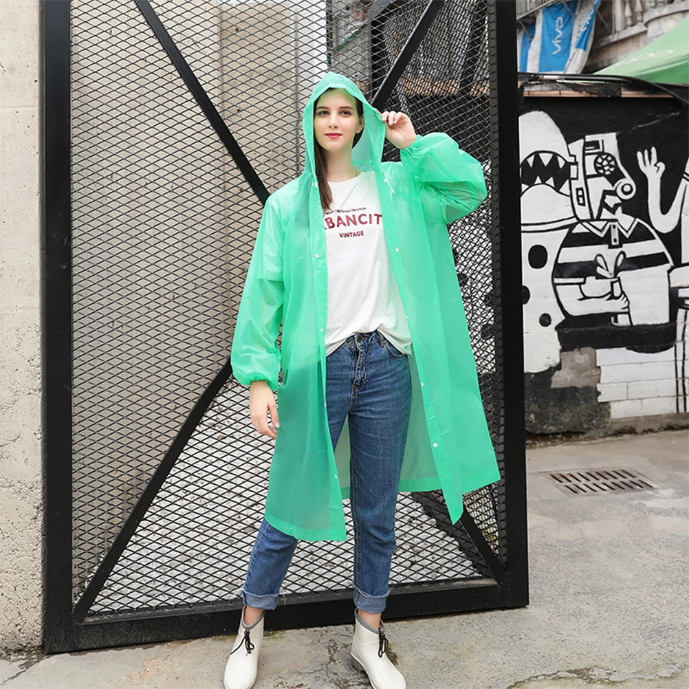 

2pcs Thickened Adult Disposable Poncho Windproof Portable Lightweight Adult Disposable Raincoat Travel Hooded Packable Outdoor