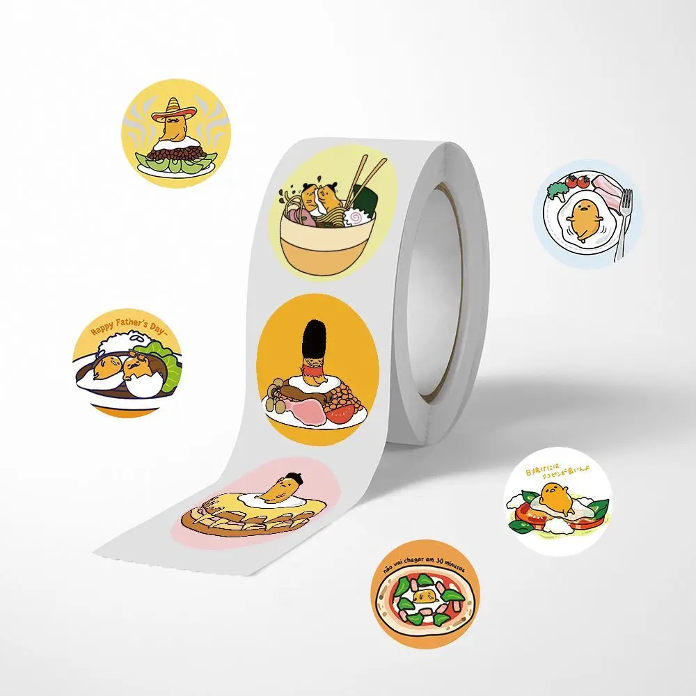 Japanese Animation Gudetama Vegetable Roll Stickers Phone Cases Desktop Diy Decoration Stationery Sealing Stickers Children Toys