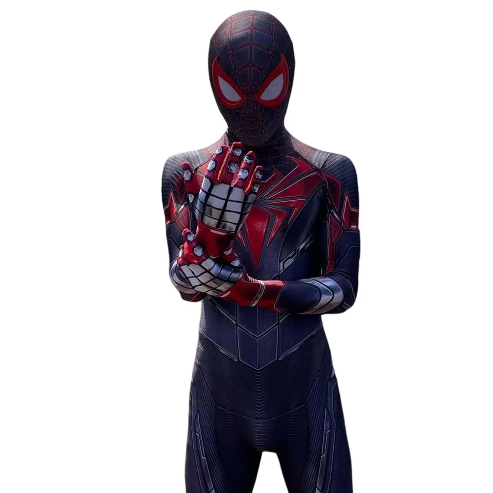 

Adults Spider Cosplay PS5 Miles Morales Advanced Tech Superhero Cosplay Costume Full Bodysuit Zentai Man Party Jumpsuit