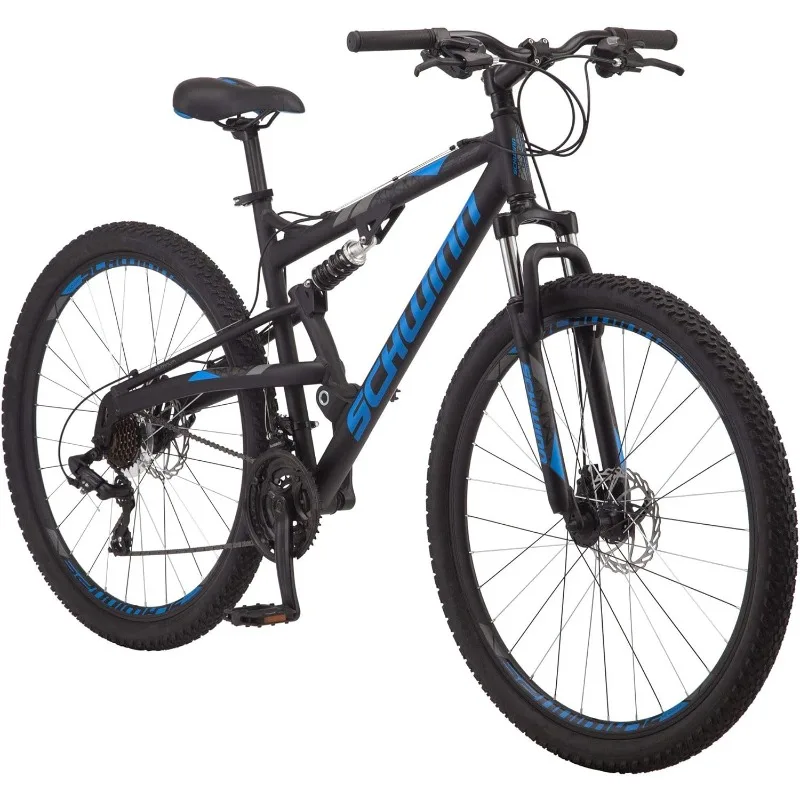 

Mens and Womens Mountain Bike, 29-Inch Wheels, Aluminum Frame, Dual-Suspension, Mechanical Disc Brakes Bycicle Bicycle