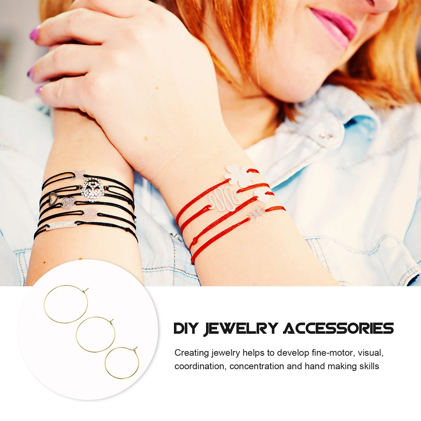 180Pcs Earring Making Kit DIY Iron Hoop Set for Jewelry Craft Supplies Handmade Earrings Hoops Circles Jewelry Accessories