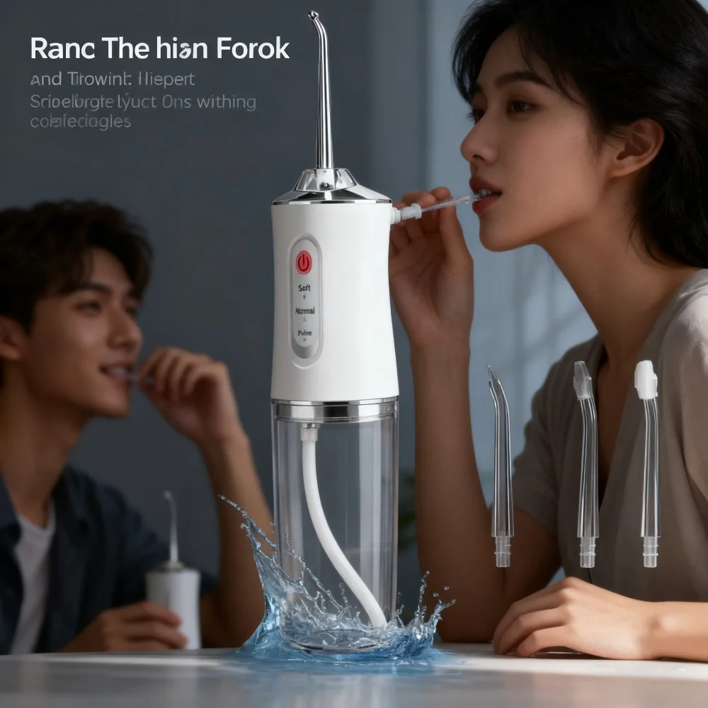 

Electric Water Floss Oral Rinse - Portable Intelligent Care Suitable for Travel and Home Use for Teeth Cleaning and Whitening