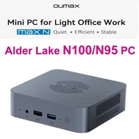 OUMAX Alder Lake N95/N100 Mini PC Windows 11 DDR4 16GB 500GB 8GB 256GB Wifi5 BT5.0 1000M Desktop Gamer Computer