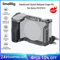 Jaula SmallRig ZV-E10 II con mango de silicona, kit de jaula de liberación rápida HawkLock para Sony ZV-E10 II, con placa de liberación rápida -4949