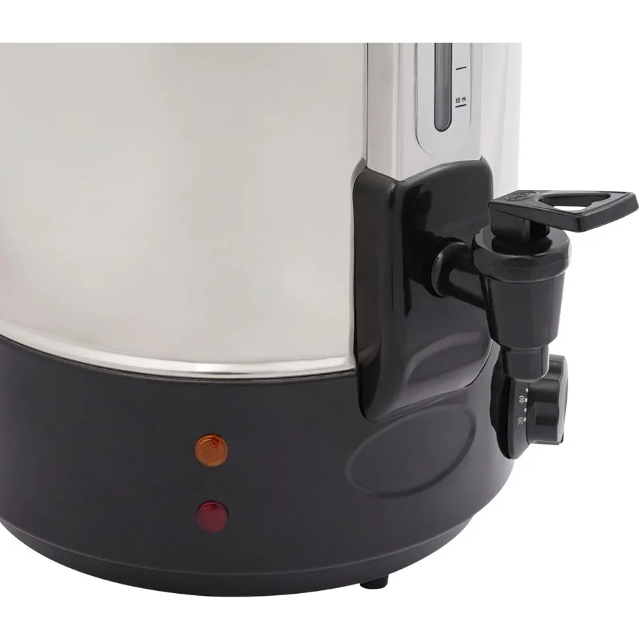 상업용 전기 온수 디스펜서, 커피와 차를 위한 90컵 용량, 정밀한 온도 조절 기능이 있는 스테인리스 스틸 음료 용기