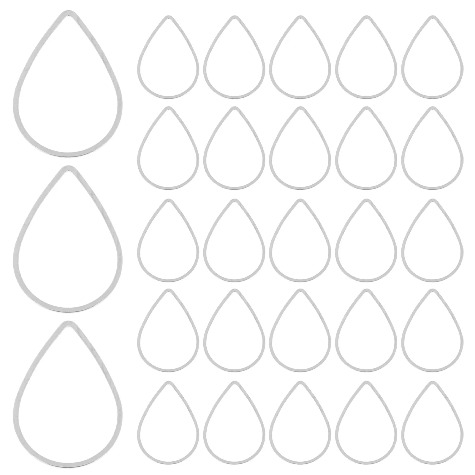 

30 Pcs Water Drop Earrings Bulk Charms for Jewelry Making Crafts Diy Bracelets Pendants Braclet Minimalist