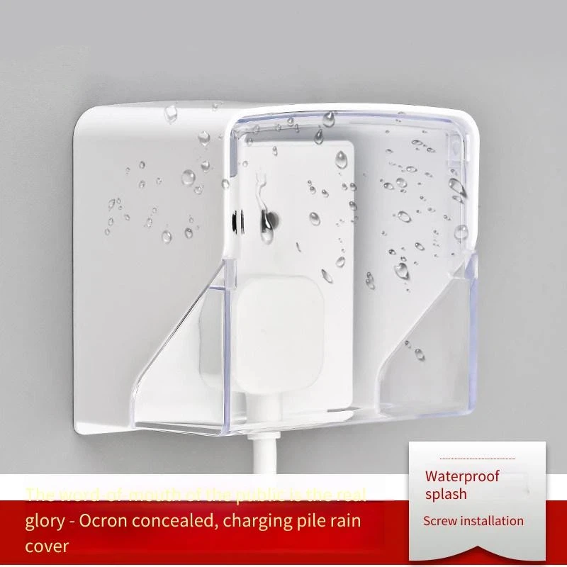 Outdoor battery car charging pile rain cover 86 type exposed and concealed socket universal electric vehicle waterproof box