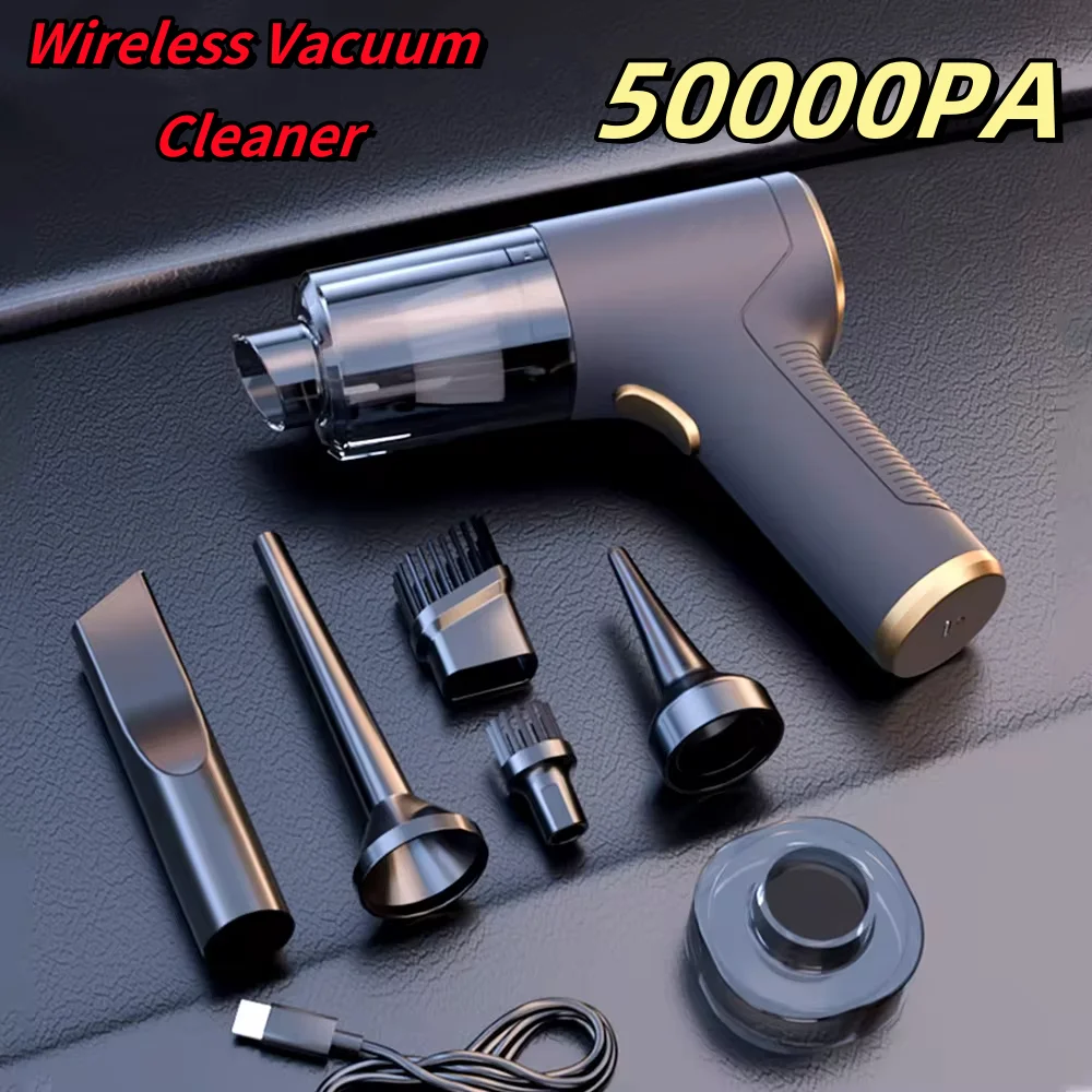 

Mini Portable Wireless Car Vacuum Cleaner 50000PA Powerful Cleaning Machine Strong Suction Handheld Cleaner for Home Appliances