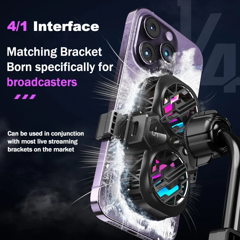 K11 Mobile Phone Live Streaming Radiator Semiconductor Dual Core Overclocking Cooling Fan Digital Display Back Clip Game Cooler