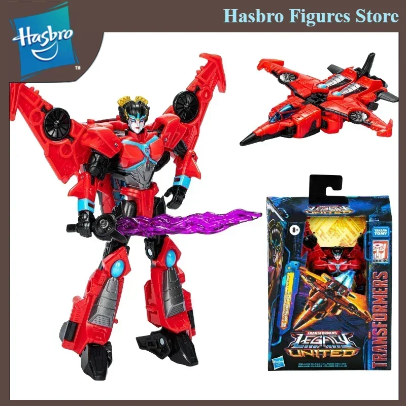 HASBRO-Transformers Série G, Legacy United Classe D, UNIVERSO CYBERVERSE, Action Figure Windblade, Presente de brinquedo, Em estoque