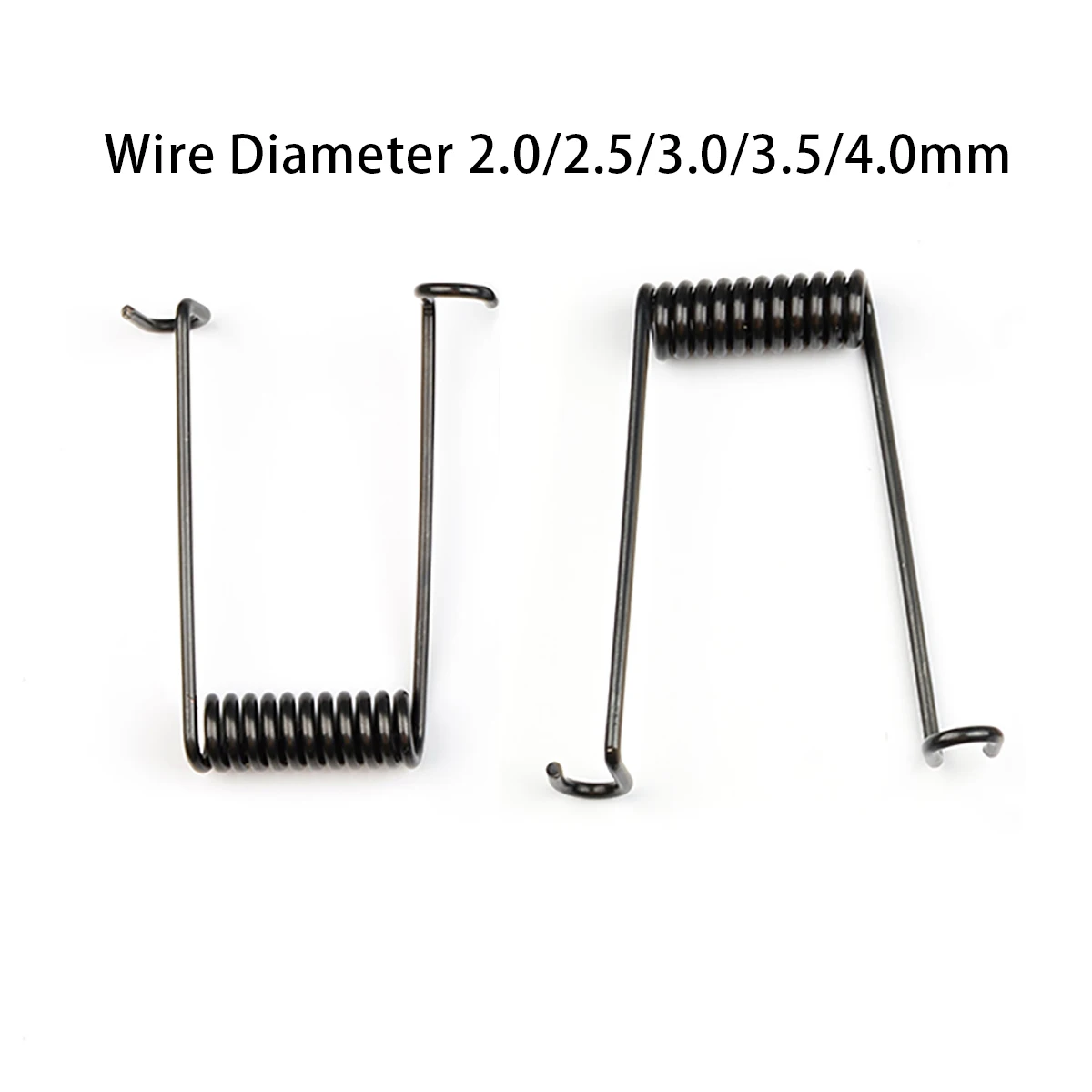 2pcs Spring Steel Wire Strong Return Double Torsion Spring Wire Diameter 2.0/2.5/3.0/3.5/4.0mm Rear Seat V-Shaped Folding Spring