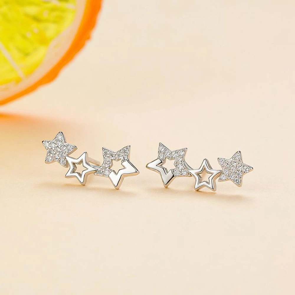 PuBang Fine Jewelry Real 925 Sterling Silver High Carbon Diamond Classic Stud Earrings for Women Party Engagement Gift Wholesale