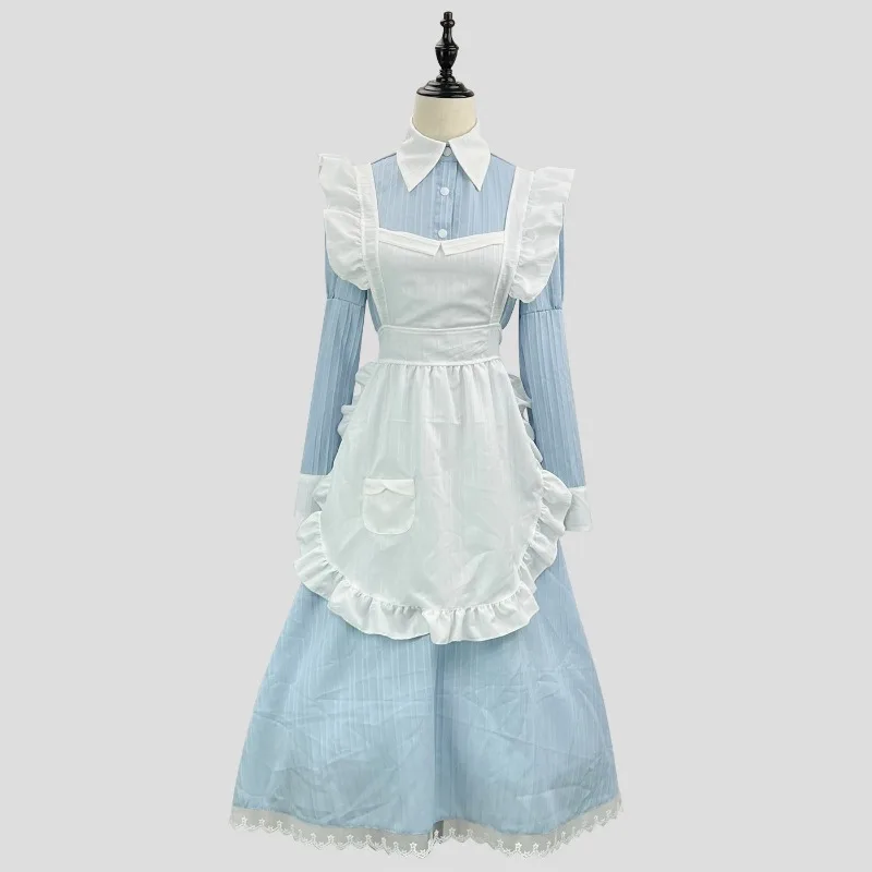 

New Can Daily Traditional English Maid Long Skirt Maid Outfit Pseudo-maid Cosplay Japanese Uniforms