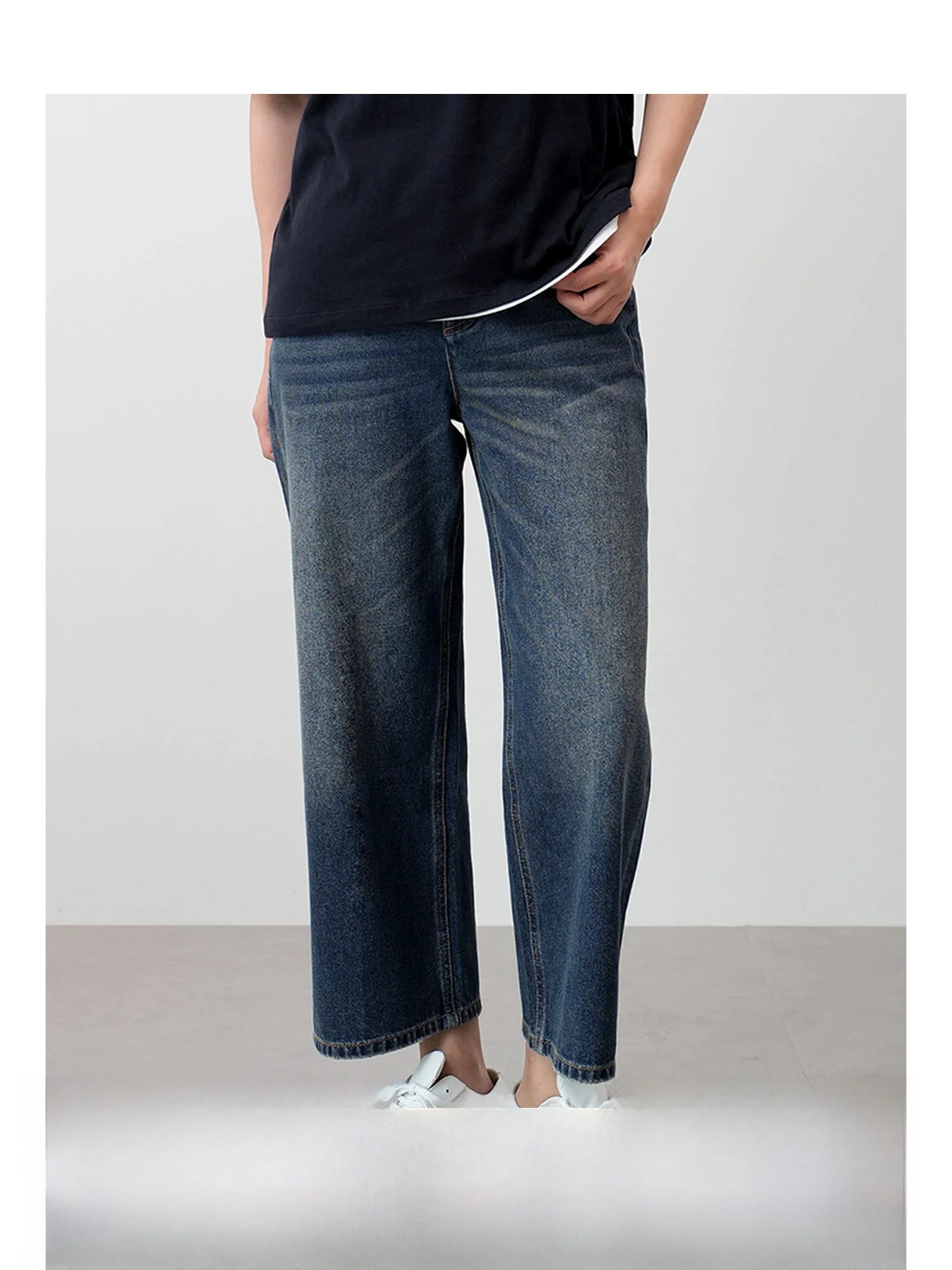 

Новые мужские джинсы 226 прямого кроя с высокой талией из хлопка, весенние повседневные узкие/широкие брюки, нейтральные, укороченные (9/10)