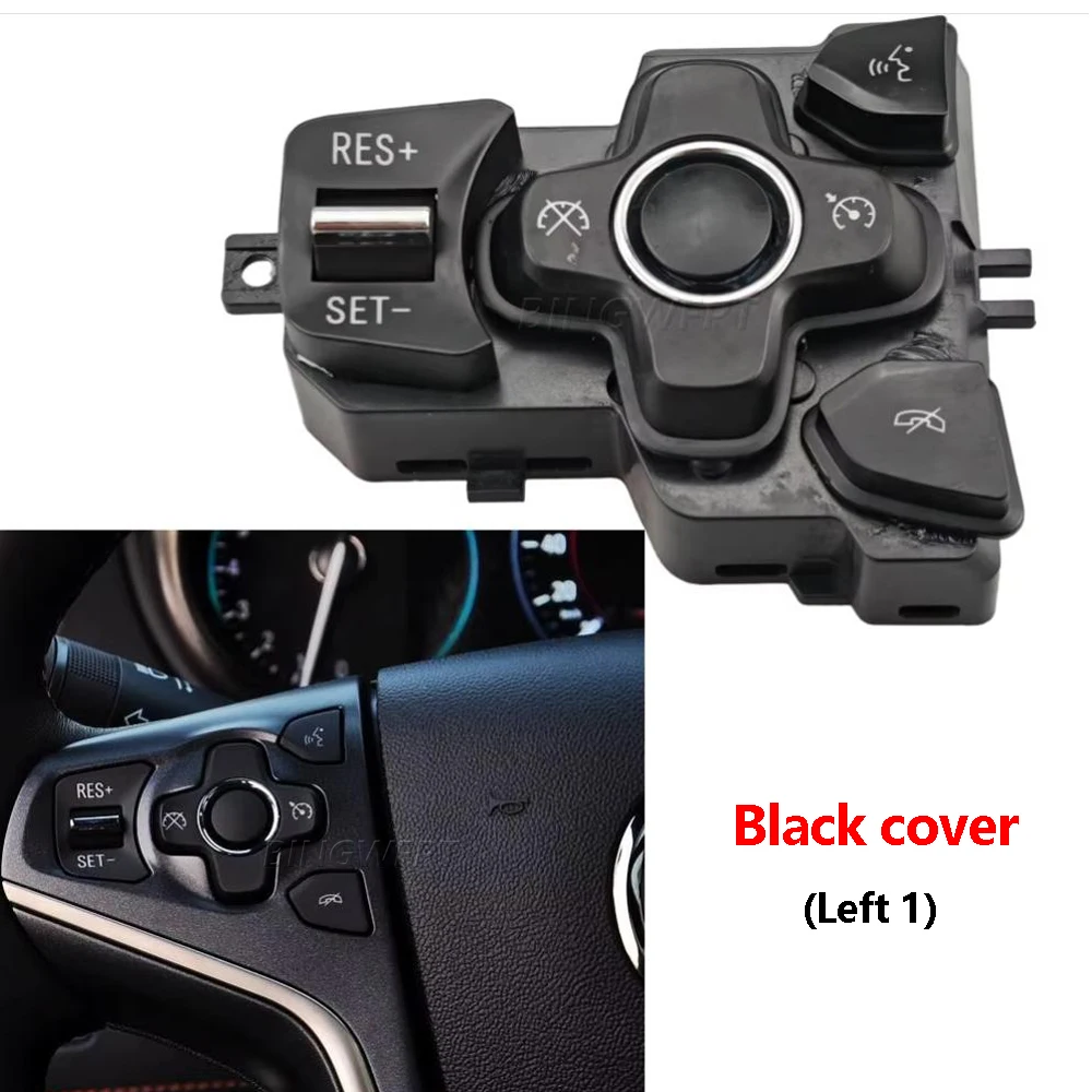 Car Black Steering Wheel Switch Button Cover Left For Buick Regal Larcrosse 2013-2016 Cruise Control Button Covers
