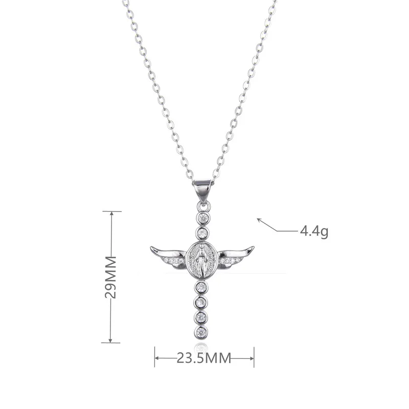 Kualitas Tinggi 316L Stainless Steel Christian INRI Jesus Cross Kalung Liontin untuk Doa Perhiasan Agama