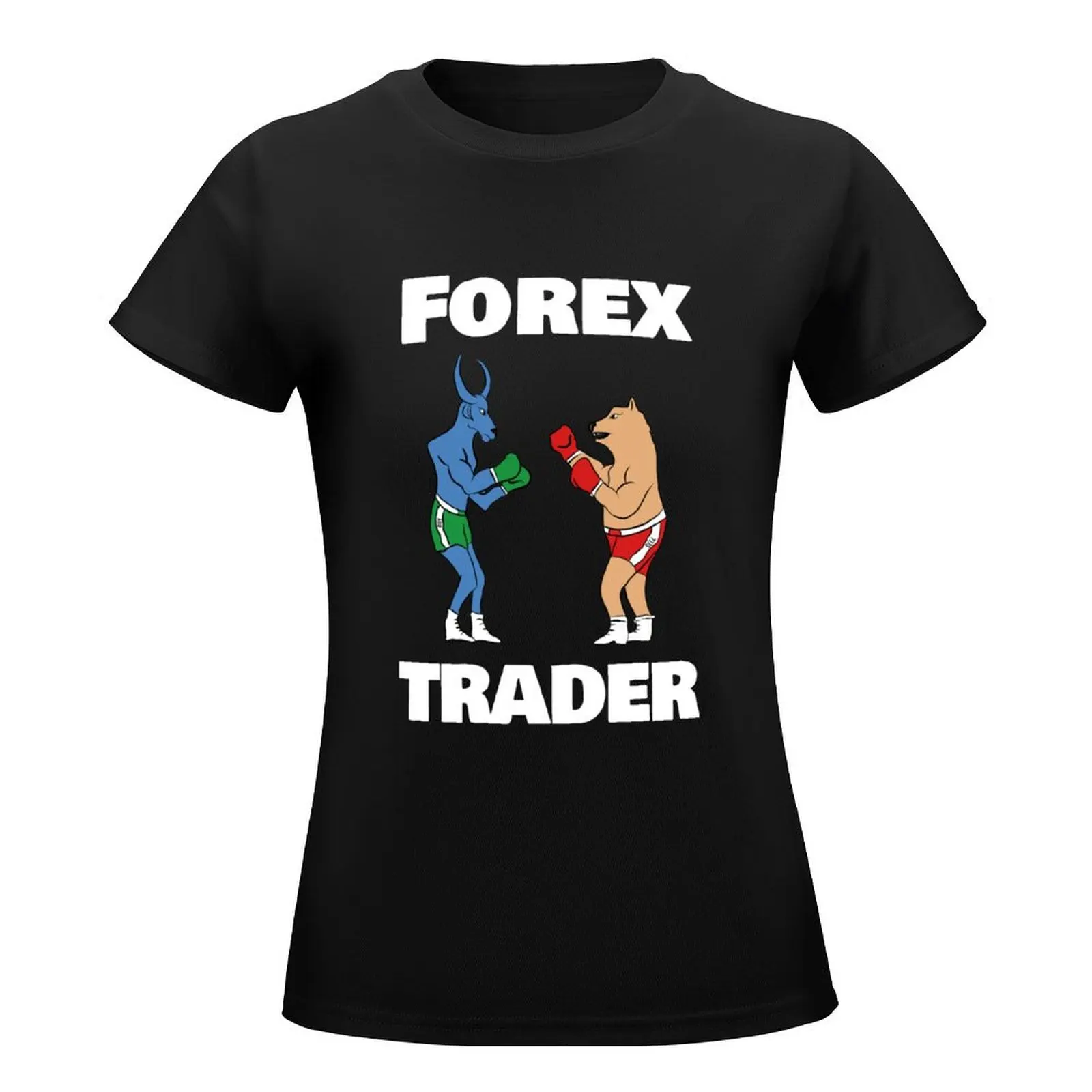 Forex Trading illustration T-Shirt hippie clothes sublime Blouse graphics cropped t shirts for Women