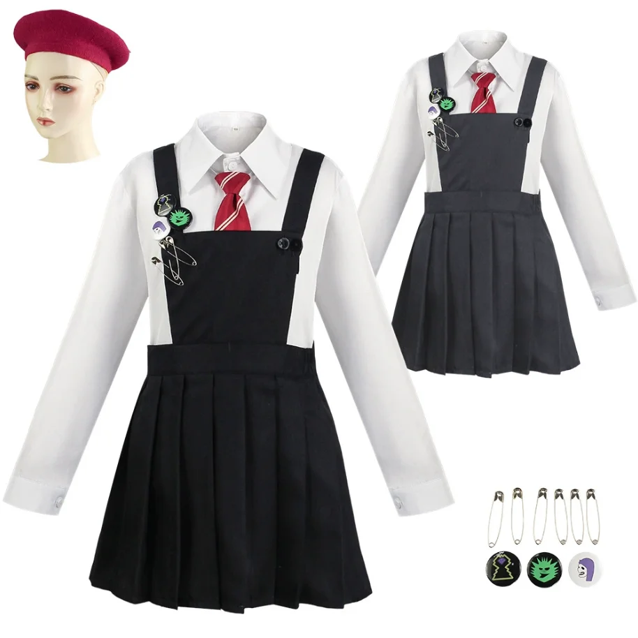 マチルダ-ブラック-グレー-cos-衣装ミュージカル-ホルテンシア子供衣装ロールプレイング-コスプレ衣装
