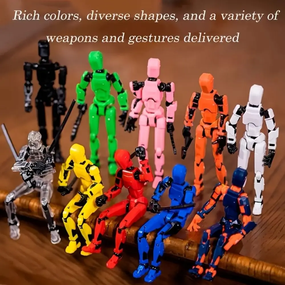 Poseable Model Multi-Jointed Robot Handheld Toy Multi Joint Mobile Action Figure Transformation Robot Movable Doll