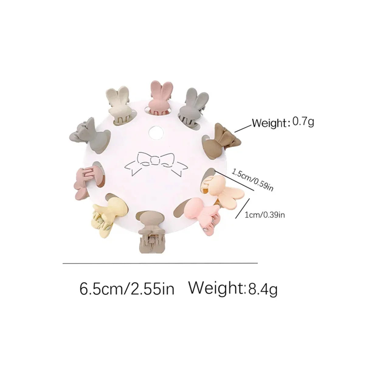 10Pcs/Set Mini Cute Oatmeal Color Clip Hyuna Style Solid Color Hair Clip Children's Bangs Broken Hair Clip Hair Accessories image 6