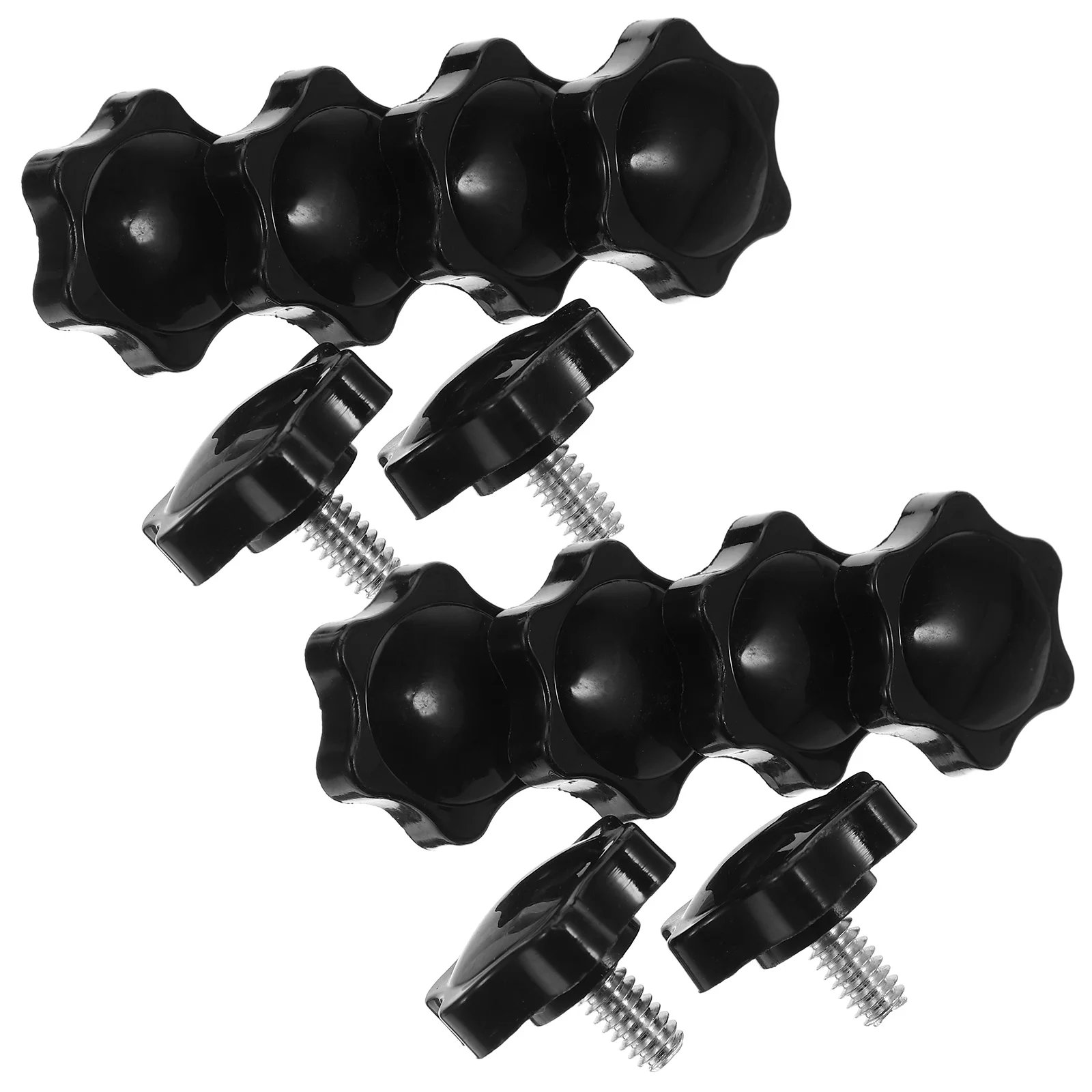 

20pcs Six Sided Plum Screw: Star Knob Male For Hand Tightening Plastic Handle Nut Clamping Screw Knob For Woodworking Tool