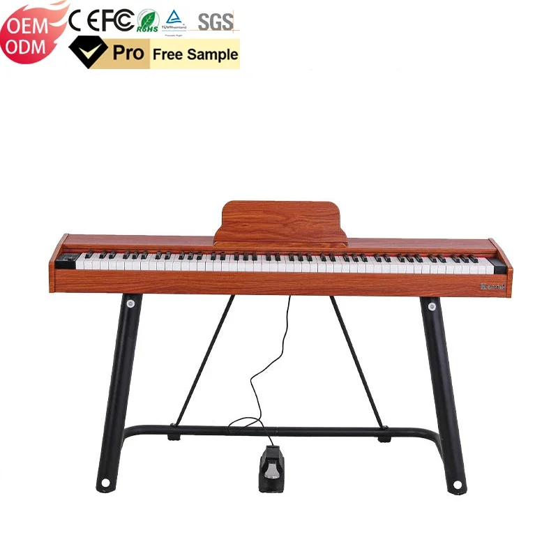 Electric Piano 88 Standard Touch Spirit Keyboard Single Pedal Control Electronic Piano with Recording and Pitch Shift Function