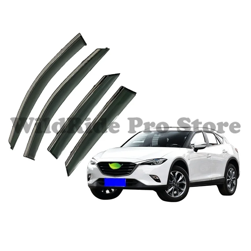 

1 set Auto Exterior Accessories for MAZDA CX4 2016-2019 Injection Black Sun Car Door Visor Window Deflector Rain Guards