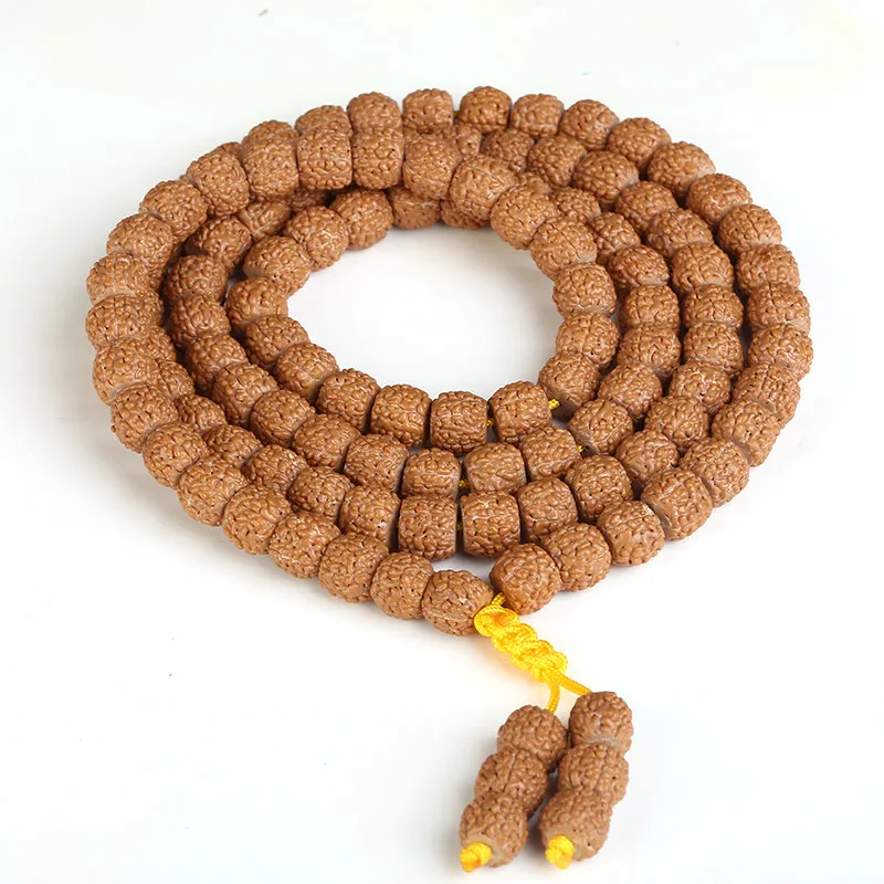 Chinese Style Lucky Dragon Scale Pattern 108 Beads Rudraksha Mala Tibetan Style Fortune Blessing Prayer Beaded Bracelet 9 11 Mm