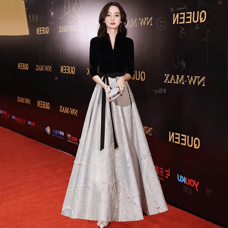 

Вечернее платье Ele Bla для женщин, с завышенной талией, формальное, бальное, модель 2025 года, из материала PU