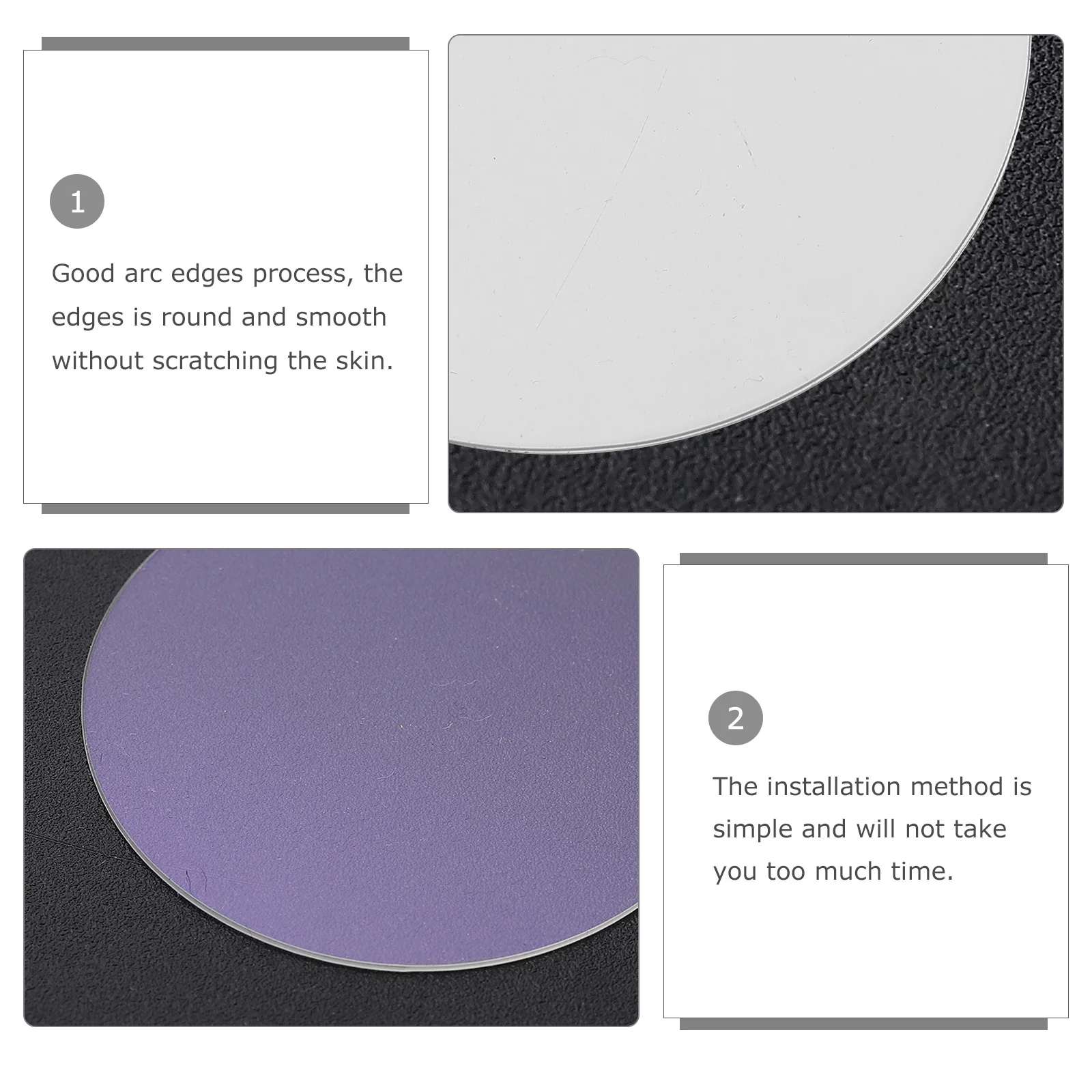 

4Pcs Eye Protection Watch Tempered Glass Screen Protector Clear Round Arc Edges Anti-Scratch Anti-Fall Smartwatch Screen