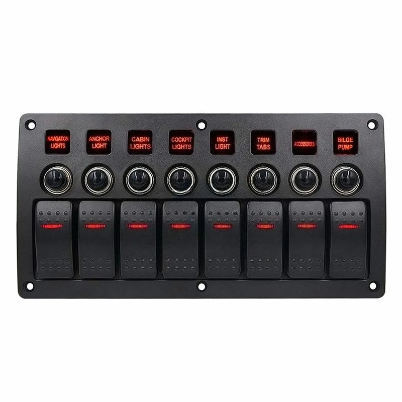 RV switch combination panel, yacht modification trailer accessories, trailer button switch
