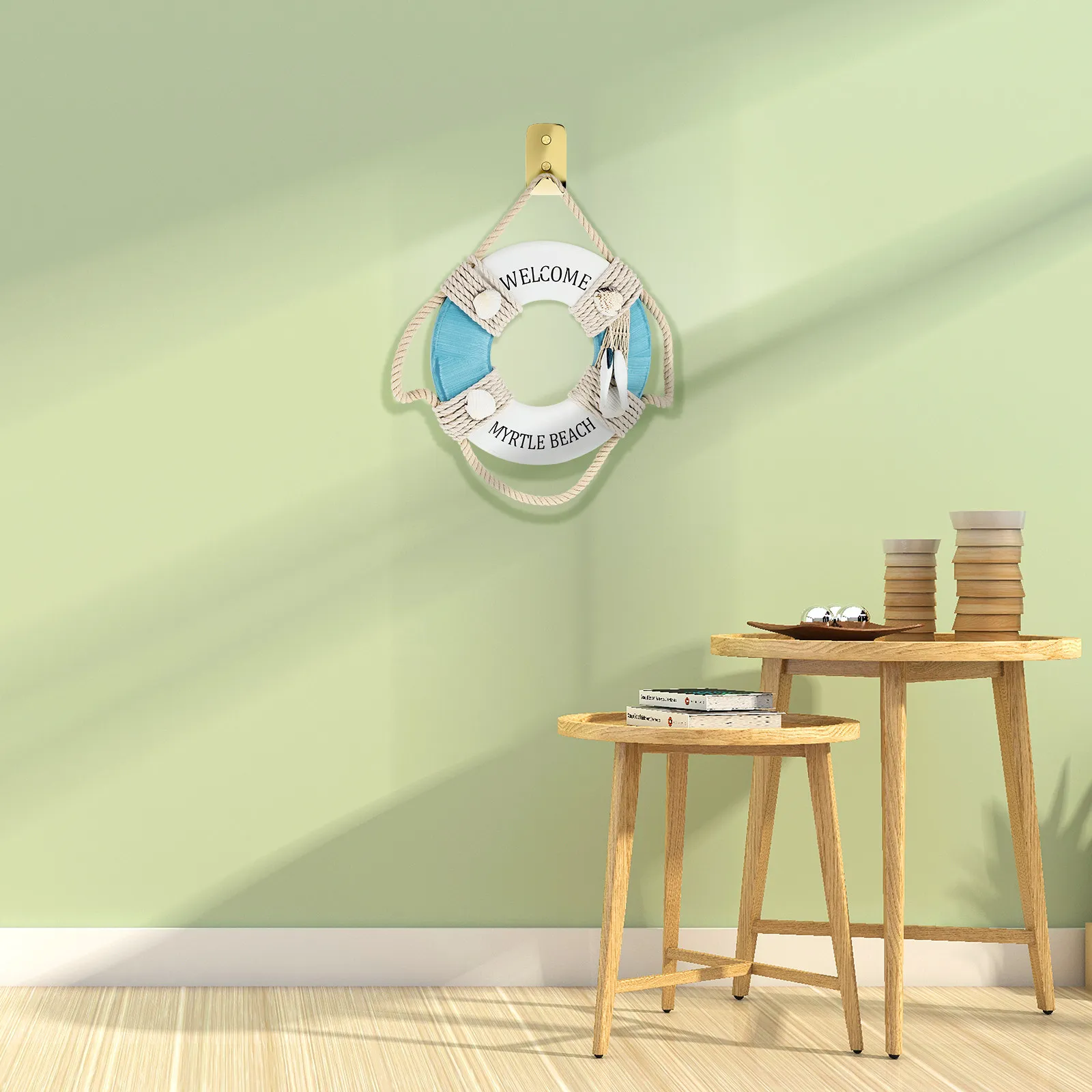 

1 шт. Декоративное украшение в виде плавательного круга, креативный средиземноморский деревянный декор, идеальное украшение для дома, магазина, офиса, настенный декор, подарок в средиземноморском стиле