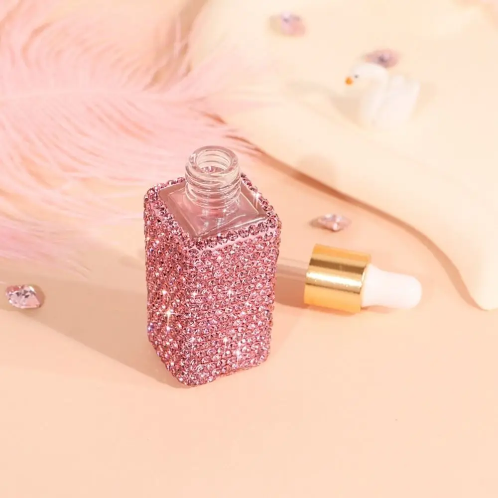 Sparkling Rhinestone Empty Bottle Refillable Creative Essential Oil Dropper Bottle Crystal 5ml Mini Dropper Bottles Container