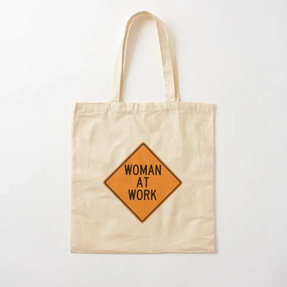 

Woman At Work Warning Construction Sign Tote Bag Women's bag Cloth bags Women's shopping bag