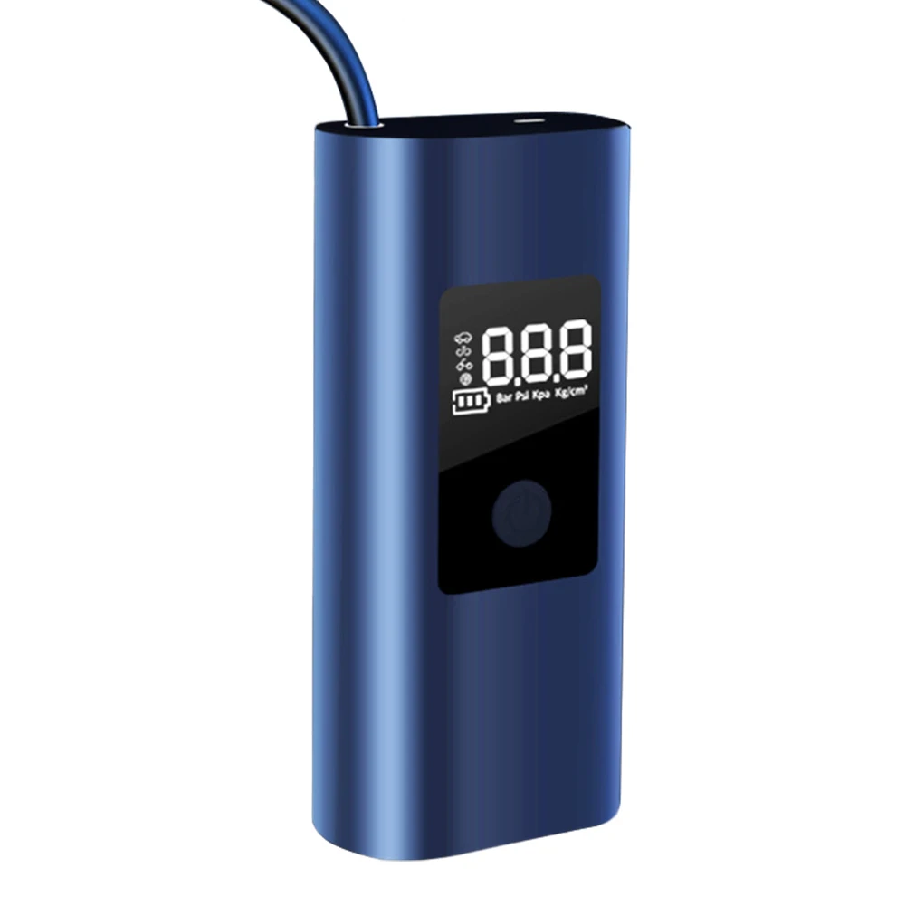 منفاخ إطارات كهربائي 3000 مللي أمبير بطارية مضخة هواء محمولة شاشة الكريستال السائل منفاخ إطارات لاسلكي يناسب سيارة دراجة نارية دراجة وكرة