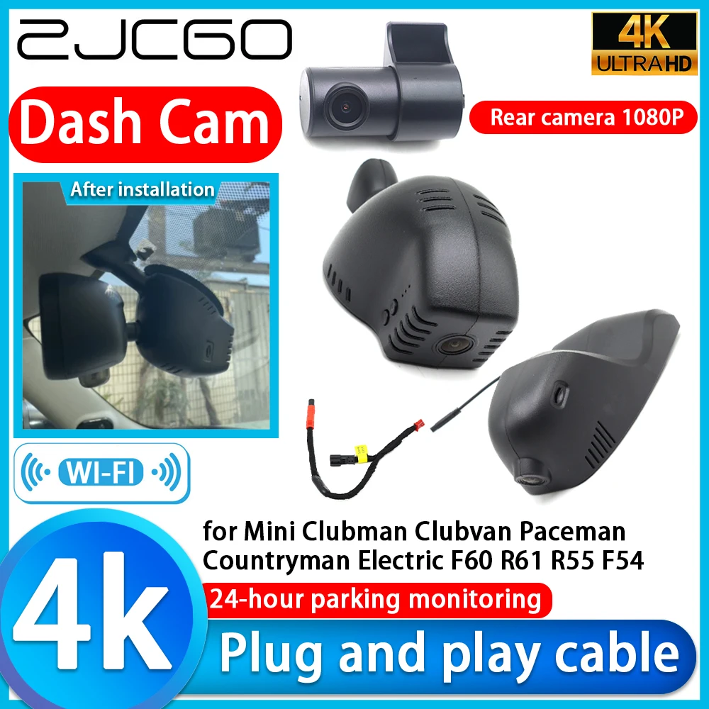 for Mini Clubman Clubvan Paceman Countryman Electric F60 R61 R55 F54 4K DVR Dash Cam Camera Lens Video Recorder Recording